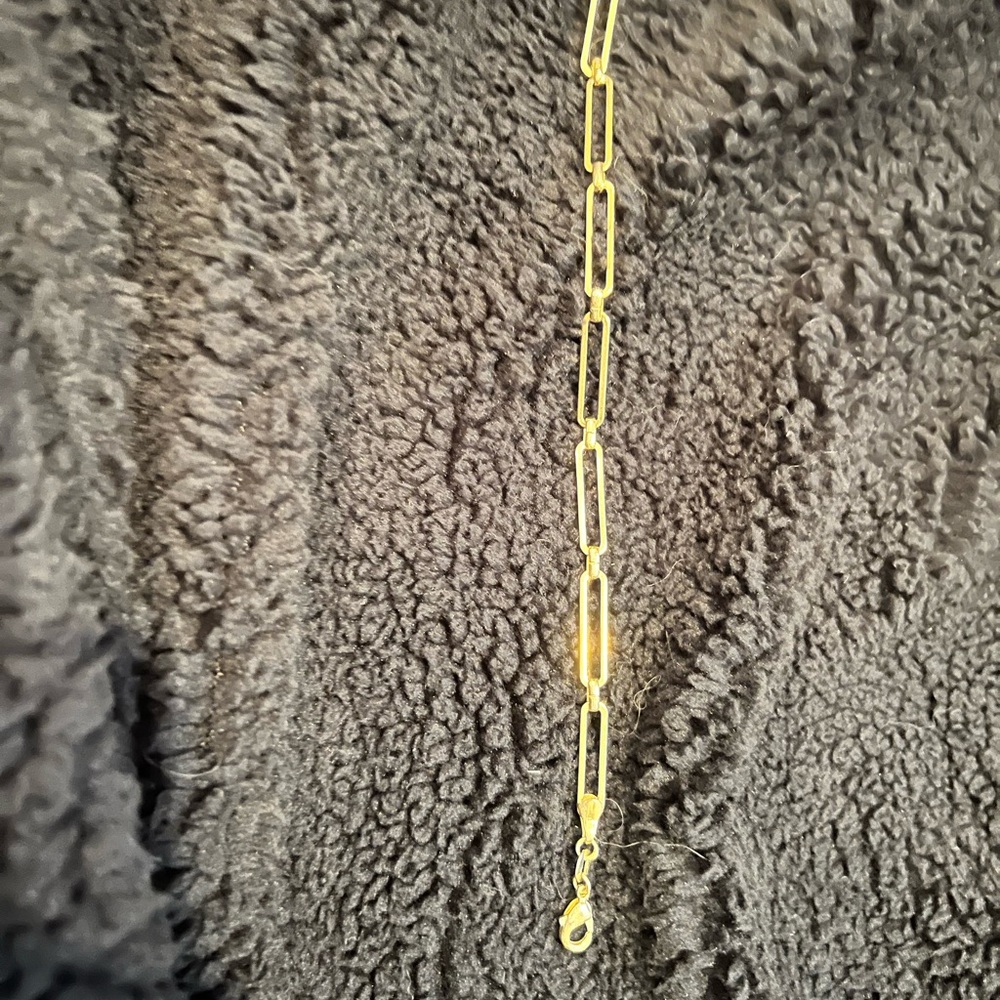 14K Gold Filled Dainty Paperclip Chain Bracelet Tarnish Resistant Hypoallergenic